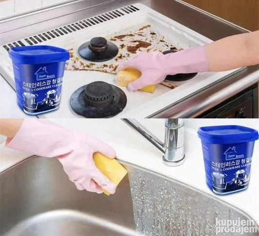 Pâte nettoyante marmite brûlée – Nettoyant puissant casseroles, marmites & inox